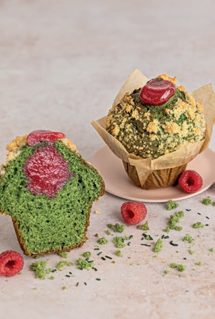 Muffin Spirulin & framboise
